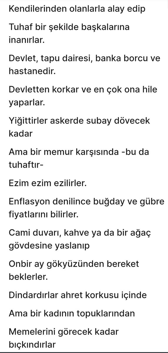 Wolf_s_Shadow's tweet photo. Şükrü Erbaş'ın "köylüleri niçin öldürmeliyiz" şiiri çok tepki çekmiş bir zamanlar. Şimdi o köylülerin iktidarını yaşıyor Türkiye. Artık köylerde değiller ayrıca... https://t.co/UZF5WSzQVQ