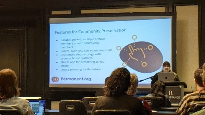 allicrandell's tweet photo. First session on #DigiPres22 with @permanentorg. Exciting new grant opportunity with intern(!) support for community preservations. https://t.co/EMFvMxRNgF