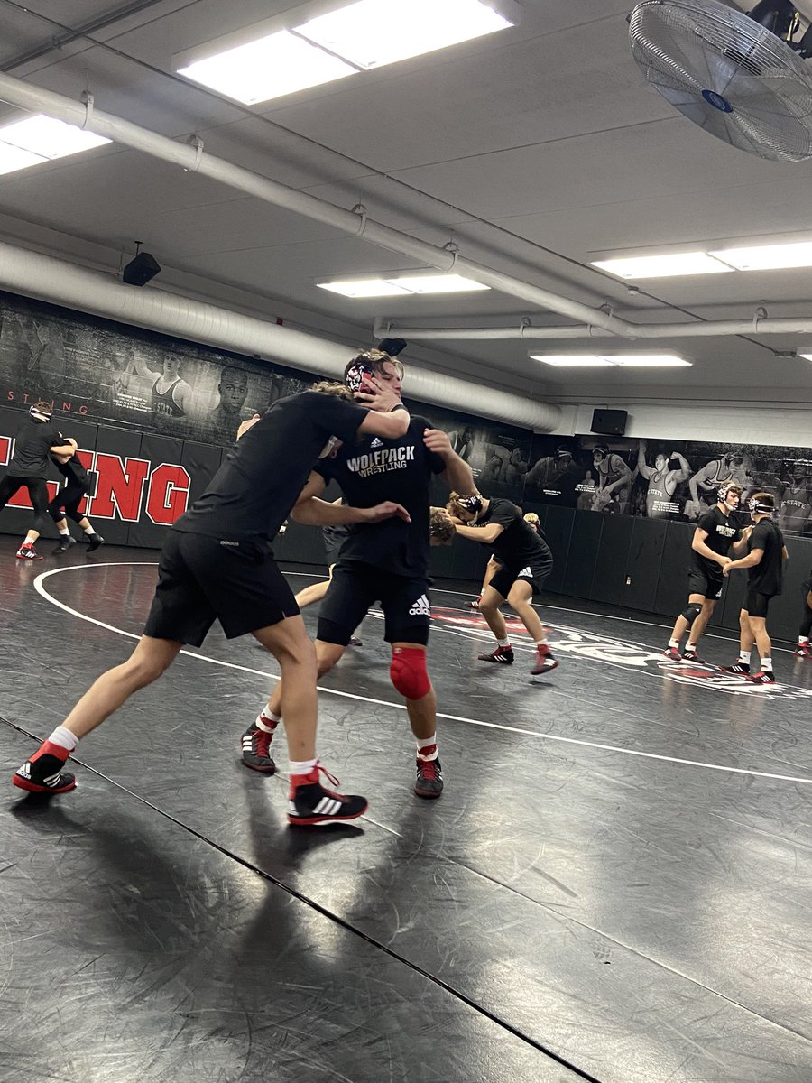 NCAAWrestling's tweet photo. Time to grind! 😤

#NCAAWrestling x 📸 @PackWrestle 
https://t.co/cokhMs7fSR