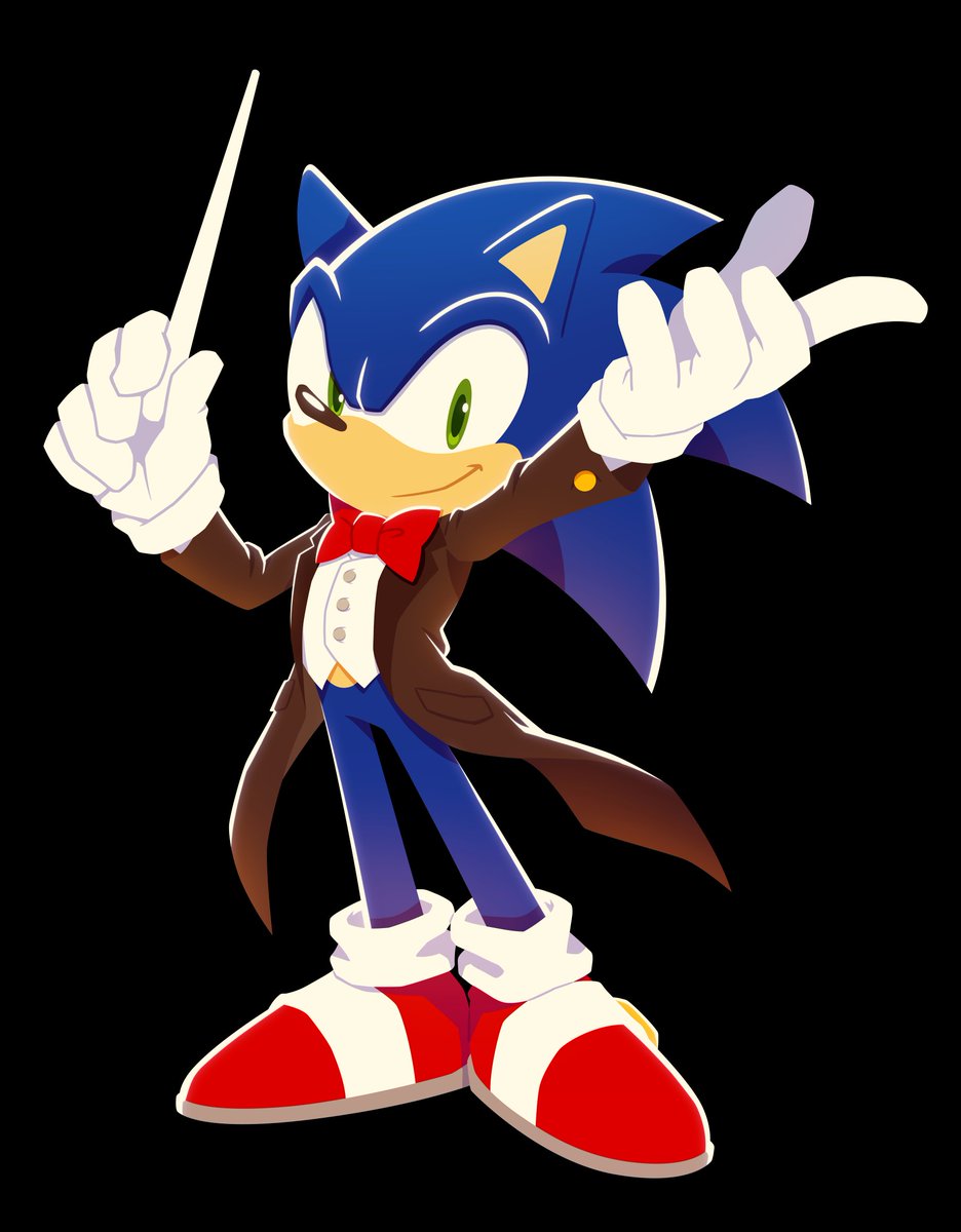 sonic the hedgehog 1boy male focus solo bowtie gloves green eyes bow  illustration images