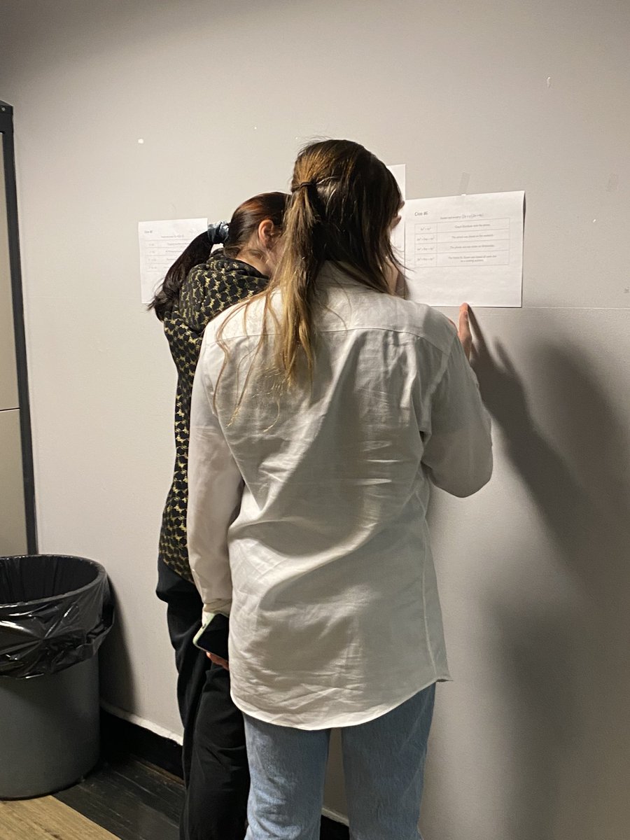 LindaStacey4's tweet photo. Sandra has lost her cell phone! WhoDunnit?! Through multiplying various polynomials students in Math 1201 determined WHO stole it, WHERE it was stolen from, and WHEN the phone was taken :) 
#math1201 #increasestudentengagement
@hhmoffice1 @jasoncounsel https://t.co/AkxSwunZHd