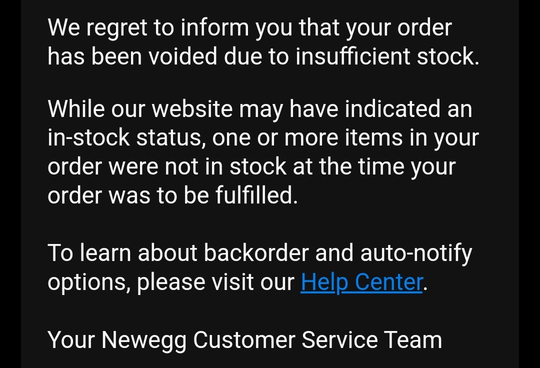unfiltered_v2's tweet photo. @Newegg @GIGABYTEUSA @NVIDIAGeForce @AorusOfficial How newegg treats their customers https://t.co/85LZHsxx6r