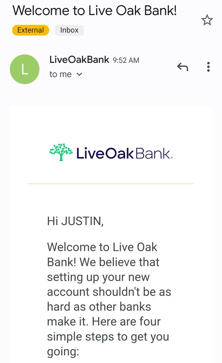 Approved for Live Oak Bank business checking account - $300 bonus!

Easy money for just transferring $2500 and swiping a debit card.

More: m.facebook.com/story.php?stor…

#money #business #businesschecking #businesscheckingaccount