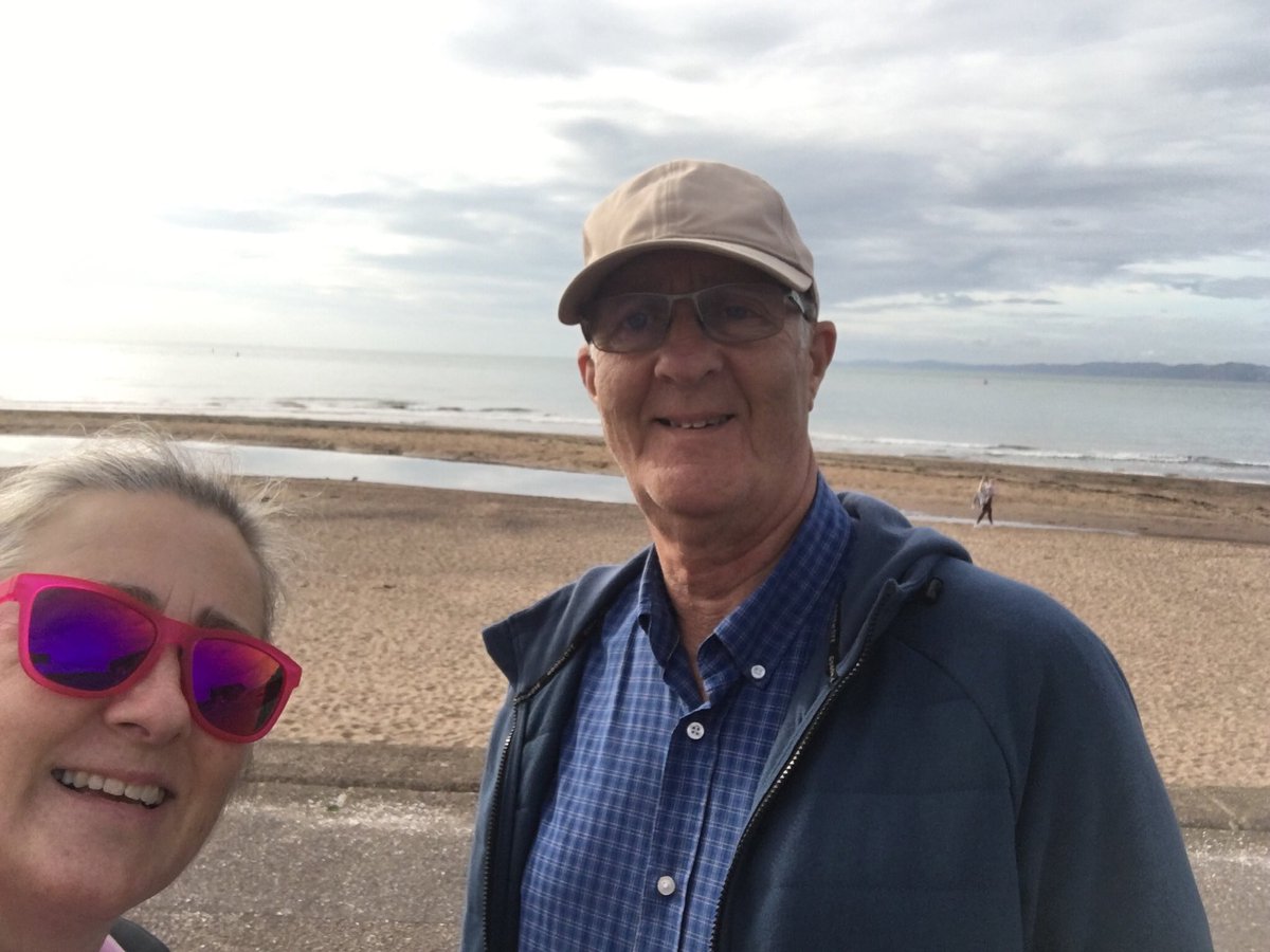 My dad and my dog 🐶 beach and a coffee ❤️ what a fabulous day off 😁