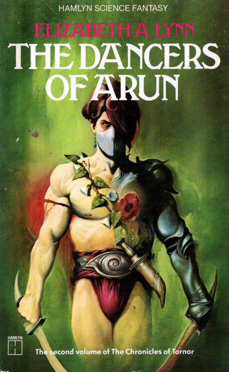 Ranaroth2's tweet photo. Elizabeth A. Lynn, The Dancers of Arun, Hamlyn, 1981. Cover uncredited (Melvyn Grant by style). The Chronicles of Tornor series no. 2. #BookCover #ElizabethLynn #MelvynGrant #Hamlyn #dancers #chronicles #Tornor https://t.co/o2c3FpFPgT