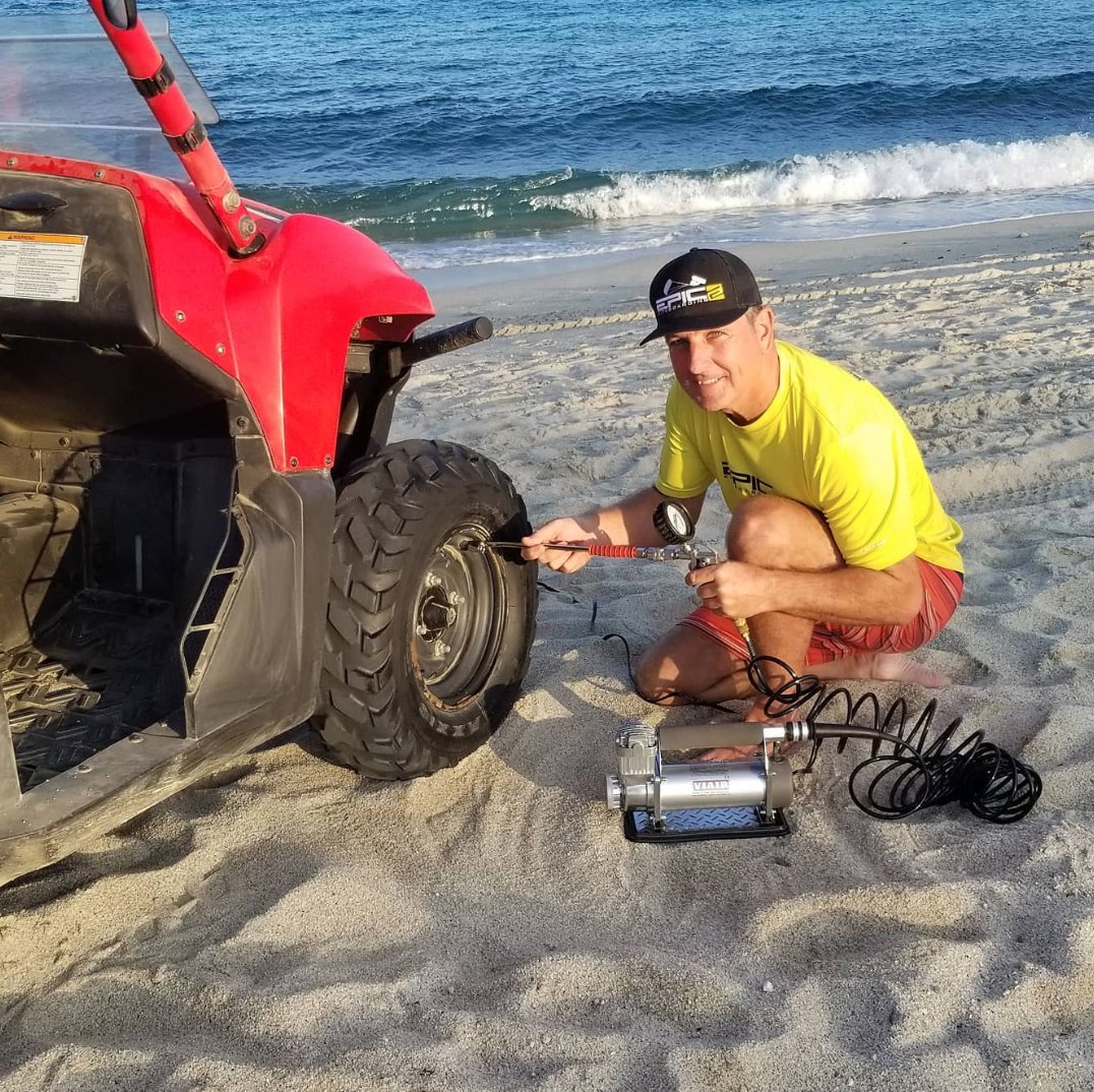 @paulandlorena 📍Our VIAIR 450p-RV compressor has come in handy for more than just our RV and tow vehicle. We've been using it for our friend's UTV while in Baja MX.⁣ #viairequipped #poweredbyviair #viair #utv #offroad #rzrlife #4wheeling #4wheeler #utvlife