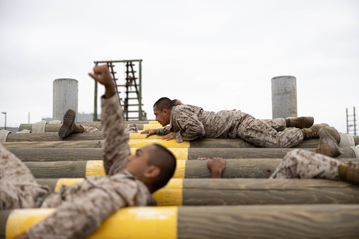 MCRD_SD's tweet photo. U.S. Marine Corps #recruits with Kilo Company, 3rd Recruit Training Battalion, participate in the confidence course at @MCRD_SD, Oct. 11, 2022.
The #confidence course challenges #recruits to face their fears and overcome them.
#ConfidenceCourse @USMC https://t.co/V5IO9ZXwGr