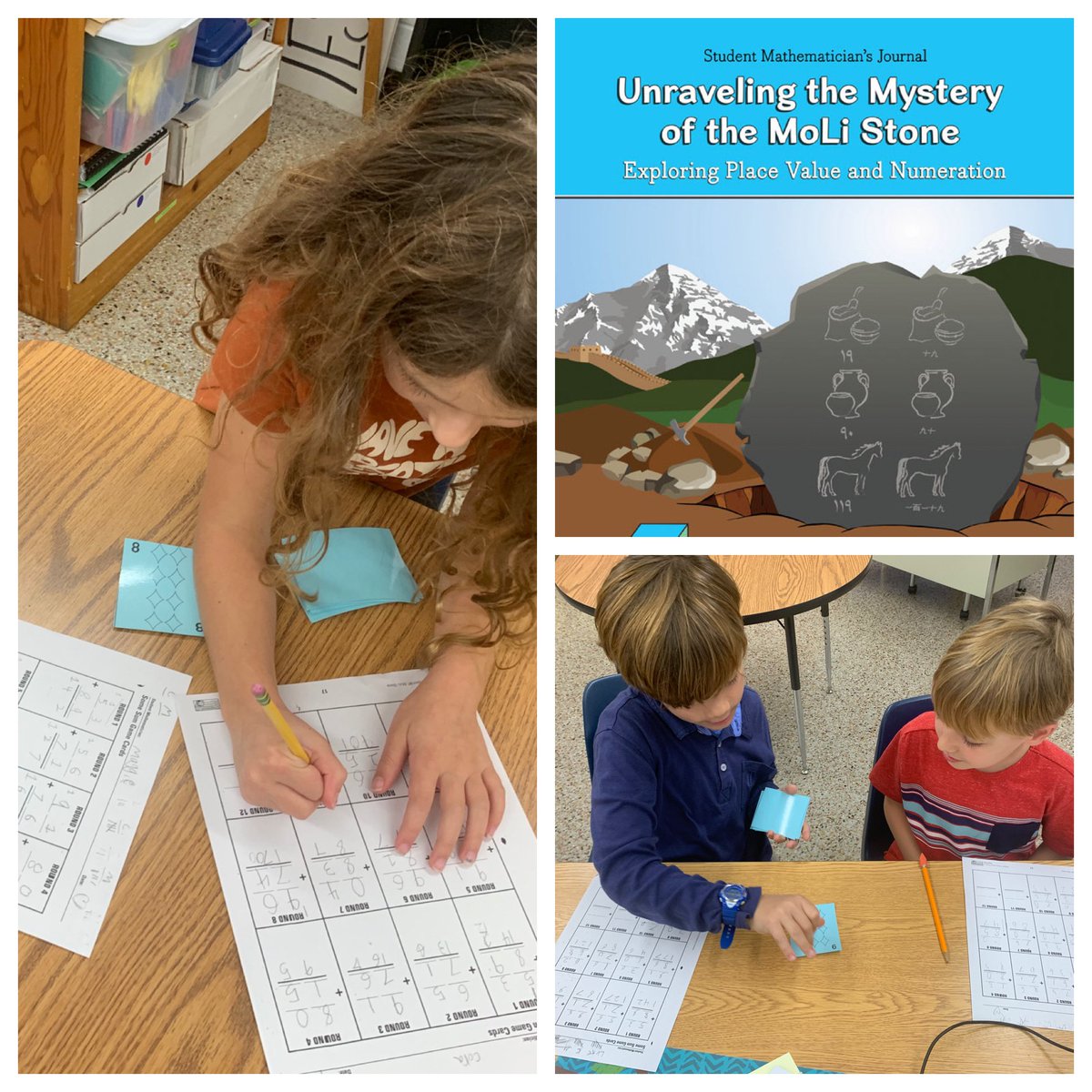 KingstonGRT's tweet photo. M3 Math Games are a great way to uncover patterns in our number system and computational relationships! #funlearningisthebest #3rdgrademathematicians https://t.co/NF9FiWYwbe
