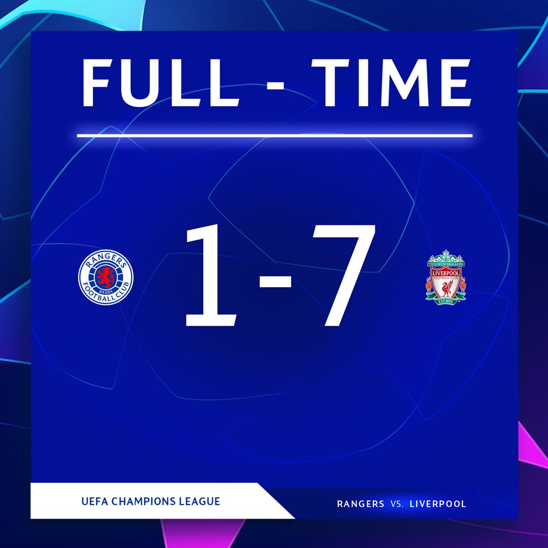 Rangers Football Club on Twitter "FULLTIME Rangers 17 Liverpool