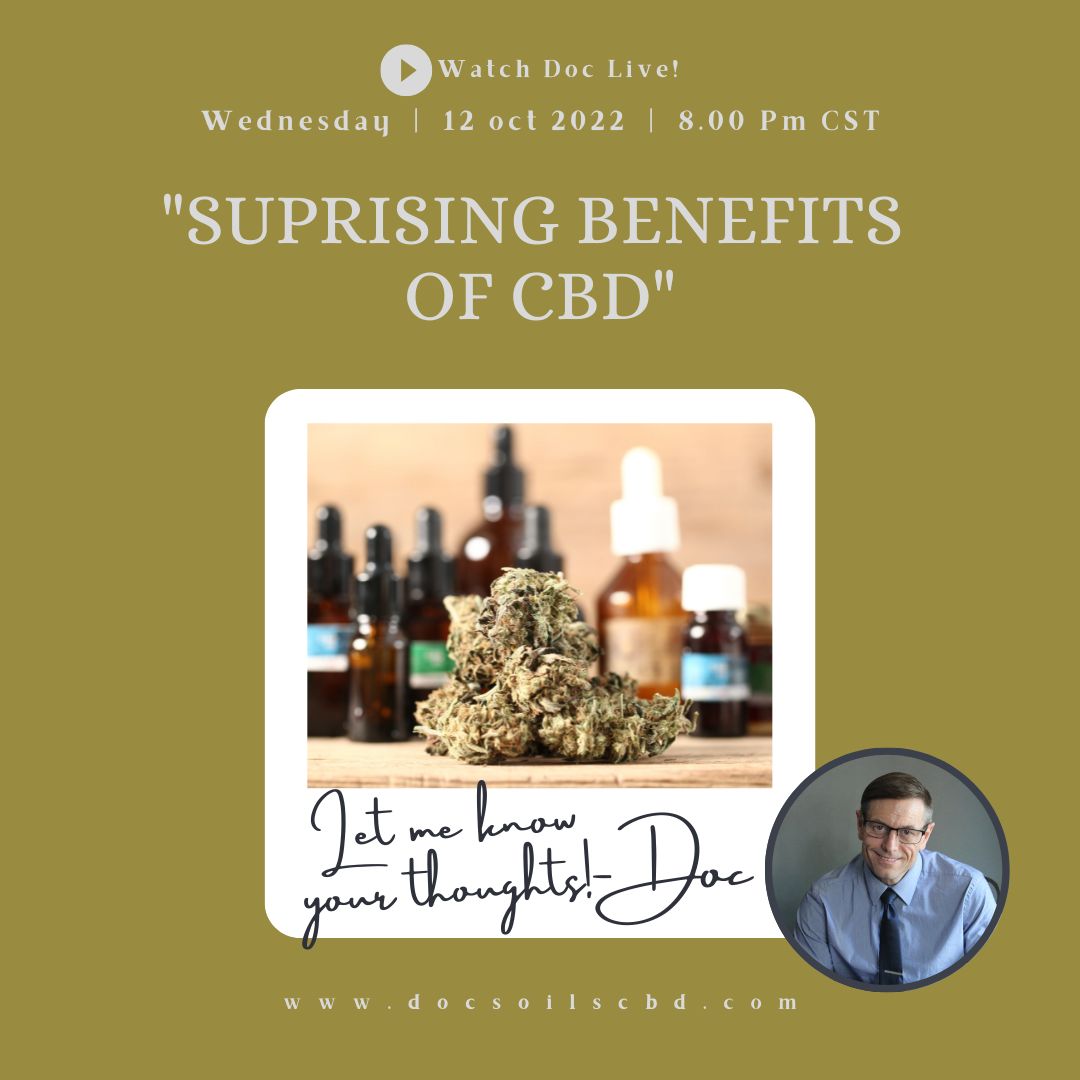 So excited about our next live when Doc will discuss some proposed benefits of CBD hemp products.

docsoilscbd.com/lets-get-social

#CBD #Hemp #DoctorApproved #ProductHighlight #Better #Health #FeelingFine