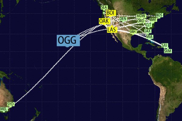 New destination on my #JetLovers flight map: OGG (Kahului, United States) old.jetlovers.com/globe/261/