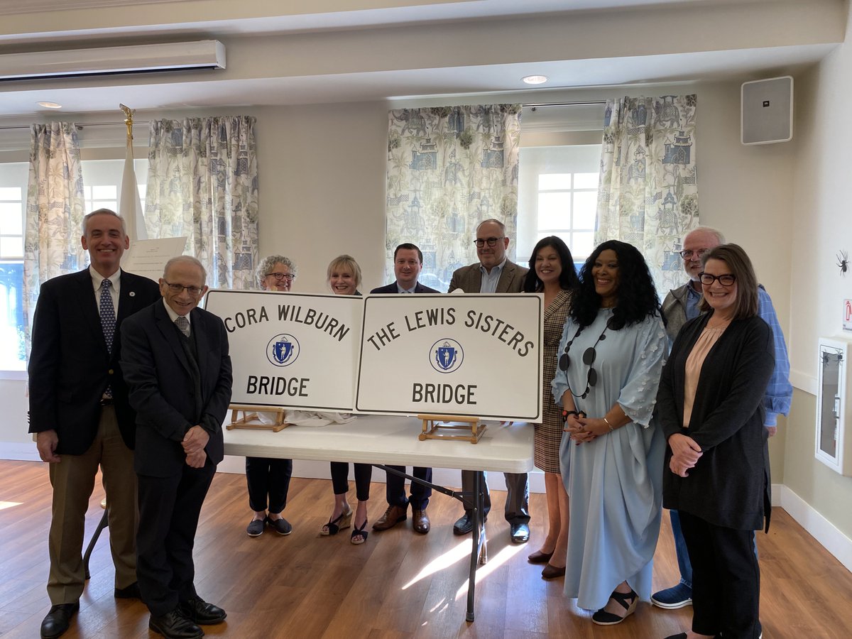 Boston JCRC 🟦 (@bostonjcrc) on Twitter photo A beautiful day lifting up the legacy of four women who have deeply contributed to Duxbury’s history, Cora Wilburn and the Lewis Sisters, by dedicating two bridges in their honor.
Thank you Rep. <a href="/joshscutler/">Josh S. Cutler</a> Rep. <a href="/kathylanatra/">Kathy LaNatra</a> Senator <a href="/PatrickMOConnor/">Patrick O'Connor</a> <a href="/Duxburyhistory/">Duxbury Historical</a> A beautiful day lifting up the legacy of four women who have deeply contributed to Duxbury’s history, Cora Wilburn and the Lewis Sisters, by dedicating two bridges in their honor.
Thank you Rep. <a href="/joshscutler/">Josh S. Cutler</a> Rep. <a href="/kathylanatra/">Kathy LaNatra</a> Senator <a href="/PatrickMOConnor/">Patrick O'Connor</a> <a href="/Duxburyhistory/">Duxbury Historical</a>