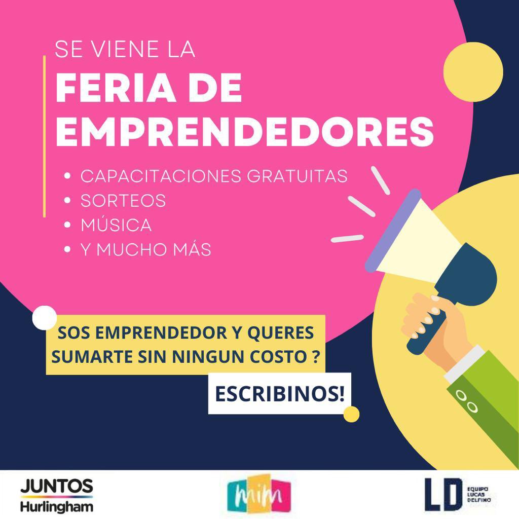 🛍 ¡Sumate a la Feria de Emprendedores!

Este sábado 15 de octubre vamos a realizar una feria de emprendedores abierta para todos los vecinos de Hurlingham 💪

📲 Si querés sumarte con tu stand, entrá en este link docs.google.com/forms/d/e/1FAI…

¡Te esperamos!