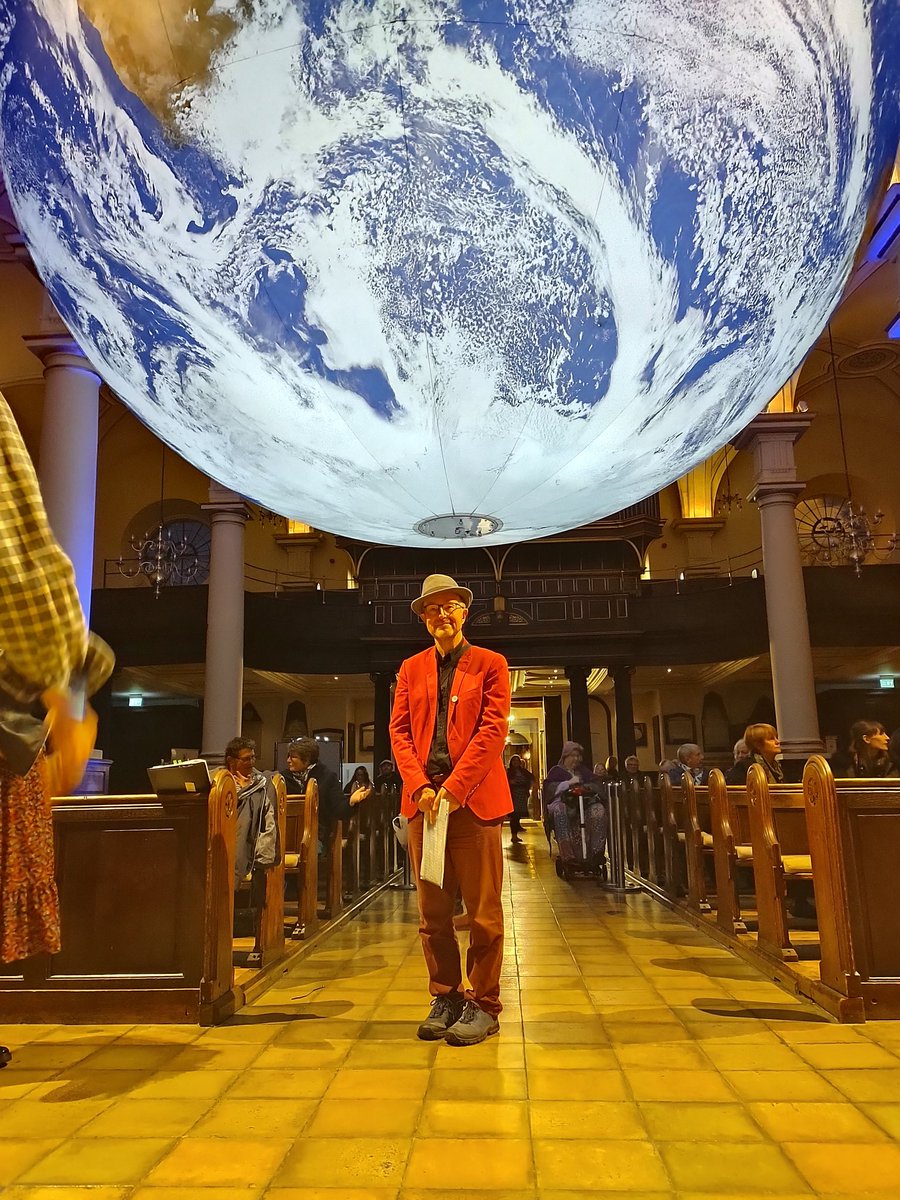 MartinJohnDean's tweet photo. An evening of poetry (including yours truly) at the bottom of the world. Gaia exhibition at Derby Cathedral. https://t.co/1Jugvv3llW
