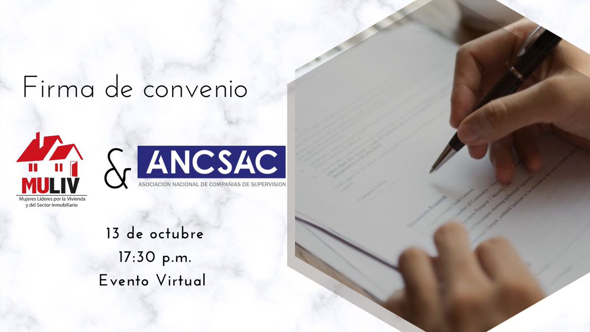 muliv_oficial's tweet photo. ✍🏻 ¡No te pierdas! ✍🏻
La firma del convenio #Muliv y @ANCSACNacional, con la presencia de directivos del @DSE_INFONAVIT, del @Infonavit y @CANADEVINAC.
#FacebookLive 👉🏻 https://t.co/vkUHsUSNmD
🗓 Jueves 13 de octubre
⏰ 17:30 https://t.co/b1pVIs98ok