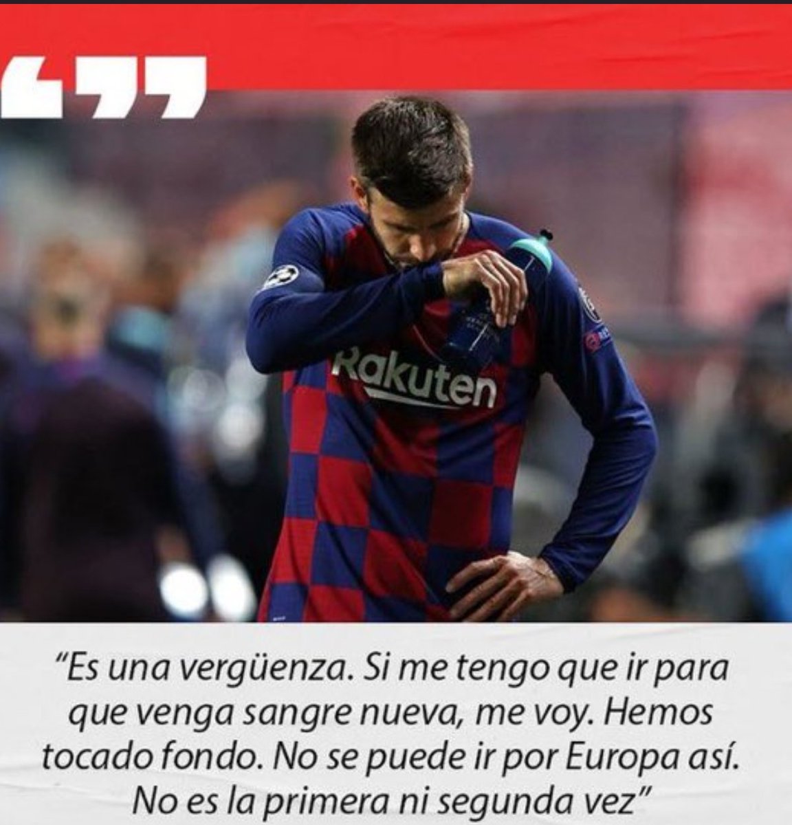 CuttyTeeth's tweet photo. @3gerardpique És l'hora dels adeus... https://t.co/C4SzOXzqF7