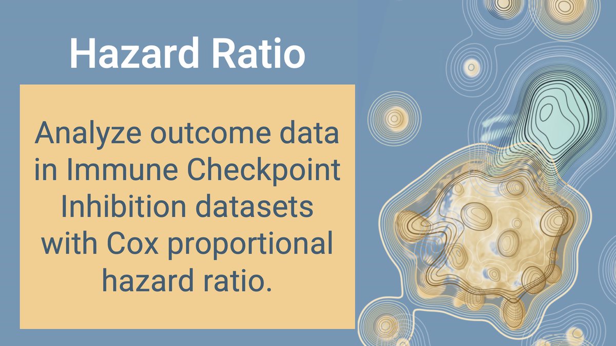 Our Hazard Ratio module was designed to compare Cox proportional hazard ratio of immune features across the 12 Immune Checkpoint Inhibition (ICI) datasets in CRI iAtlas. #cancerGenomics #immunoOncology