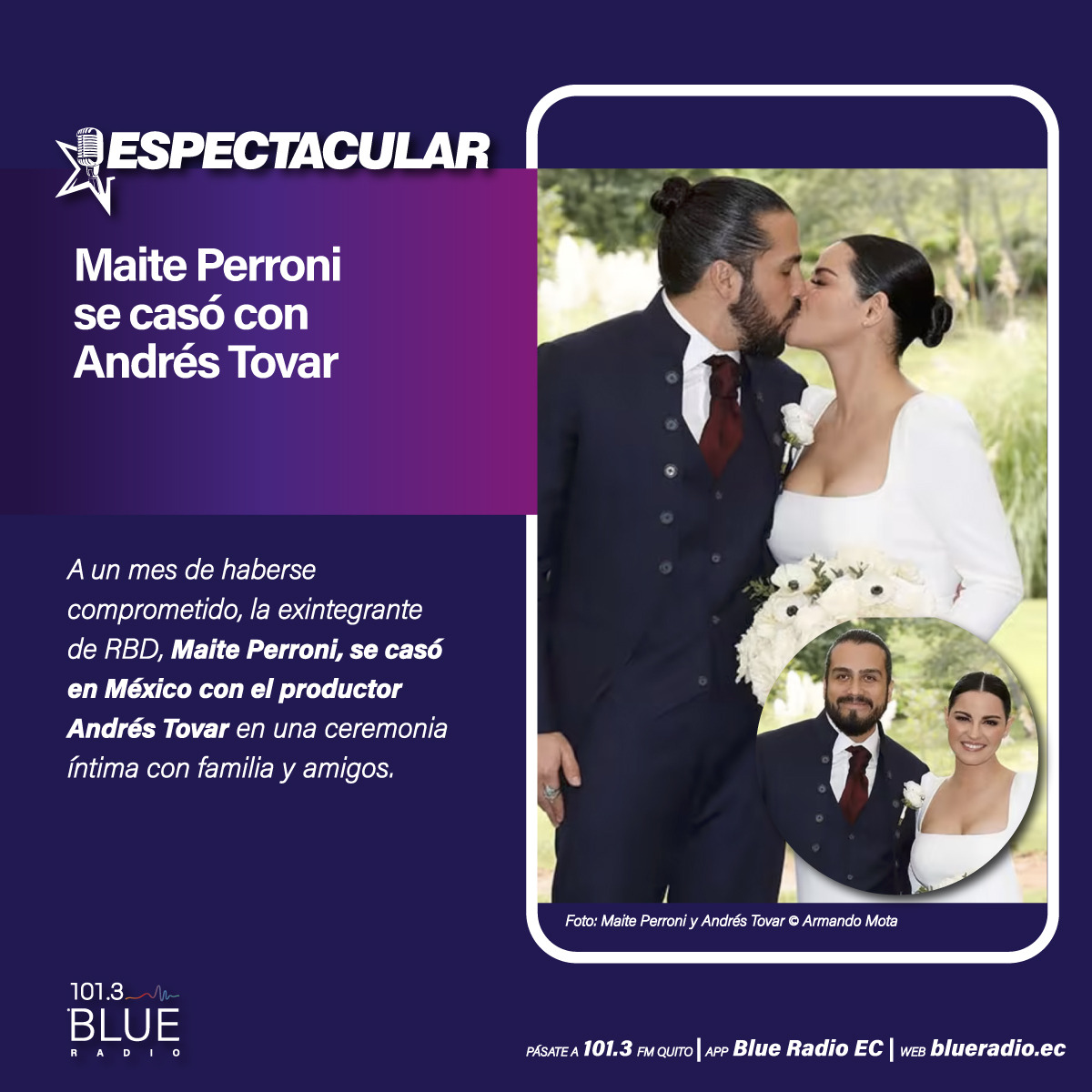blueradioec's tweet photo. En la boda de @maiteperroni, se encontraron algunos exmiembros de #RBD🤩 Durante la fiesta cantaron y pasaron divertidos momentos. Los detalles en #Espectacular, tu cita con las estrellas ✨🌟
#blue
#radio
#Espectáculo
#Farándula
#RBD
#RBDFans
#MaitePerroni https://t.co/v5RmGb7a6w