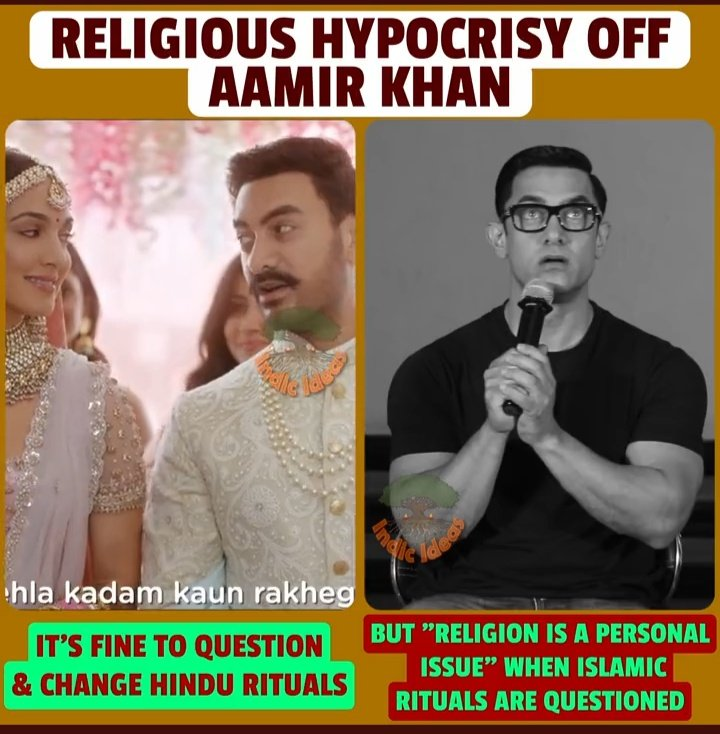 vishwasabha's tweet photo. Aamir Khan, make ads to remove the horrible traditions from your own house.

Khatna/Sunna (female genital mutilation) 
Halala, 
triple talaq, 
मुताह-Mutah (temporary marriage) , 
मुश्यर
Hijab 
Kafir harassment
Sar tan Se Juda https://t.co/dCGrcYIp7b