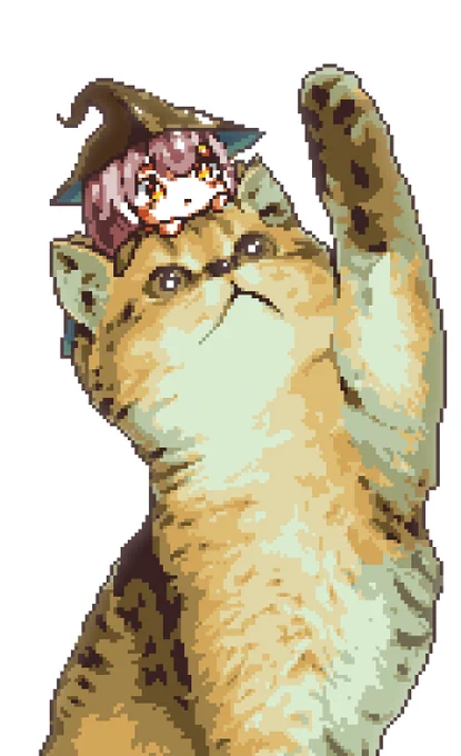 Witch's familiar#pixelart #drawMEI 
