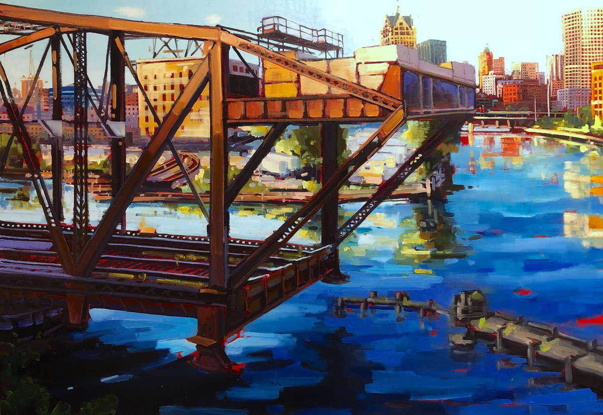OilGallery's tweet photo. Debut originals and brilliant classic canvas reproductions including "Passage" by founding artist Hal Koenig, debuting for "Crossroads" 5-9 p.m. Gallery Night, Oct. 21 at Oil! https://t.co/huyfQxvqip