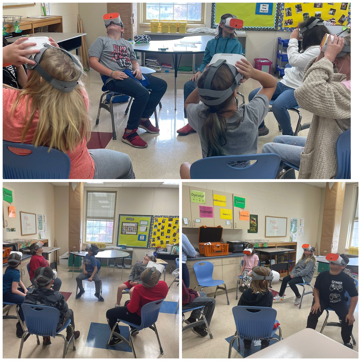 Students in my science classes using a set of ClassVR goggles to explore aspects of force and motion! <a href="/hollysc127/">Holly Smith-Conway</a> 
<a href="/WCHCS_BelleAire/">Belle Aire Intermediate</a>
