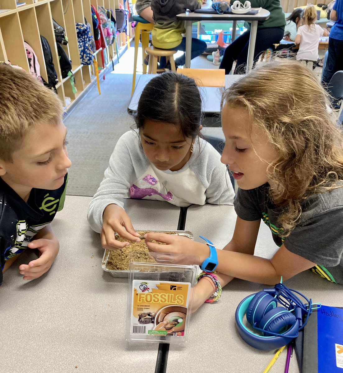 MsPGrade3's tweet photo. Digging up fossils to figure out what MO looked like millions of years ago! 🐚🪸 https://t.co/kNX602DV1l
