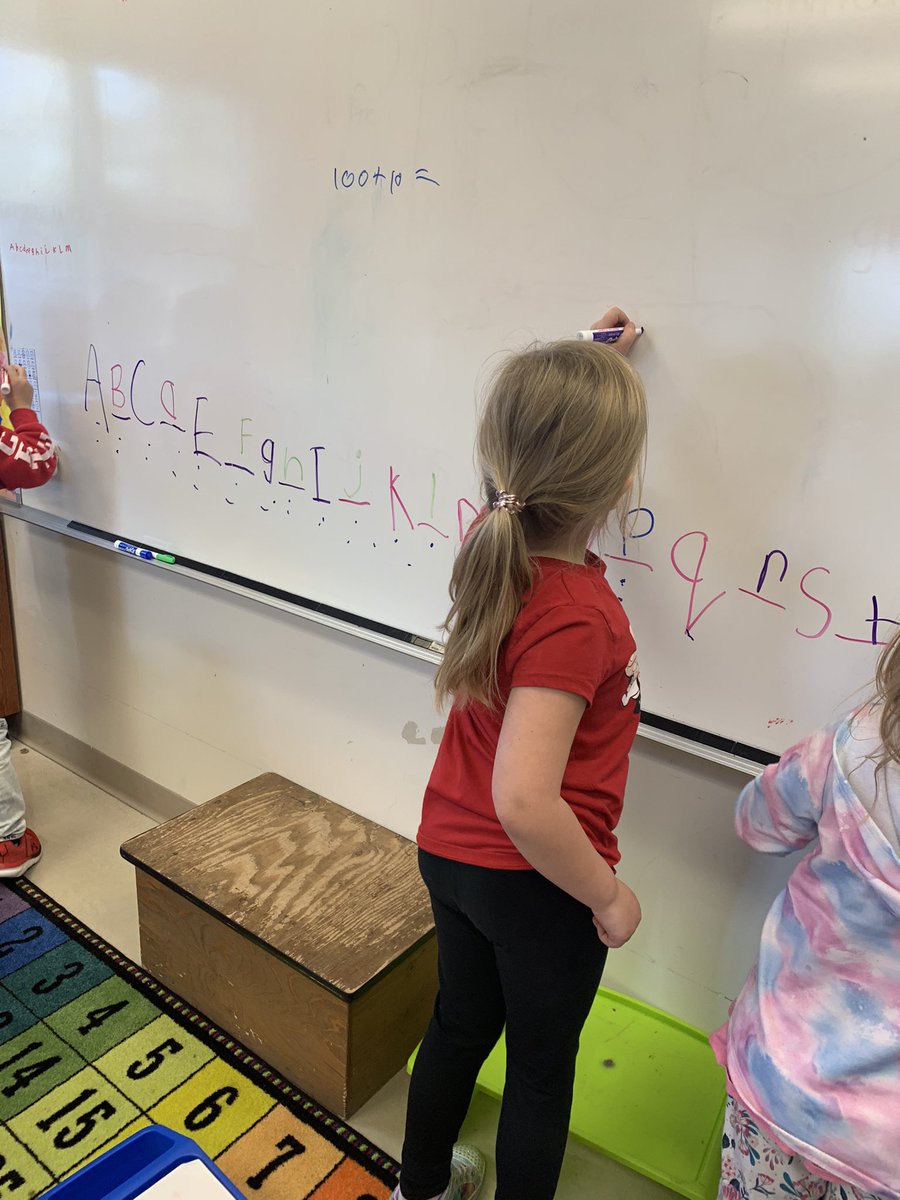 What do grade 2 students do during free time?  They play teacher and practice their letters!  They obviously have the best teachers! <a href="/battleriver31/">Battle River School Division</a>