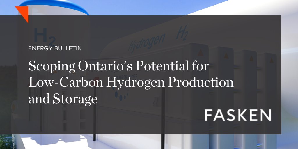 Ontario has significant capacity to produce and store green hydrogen. In this #Energy bulletin, our team discusses H2GO Canada’s Foundation Studies for determining the feasibility of hydrogen markets. Read more: bit.ly/3yywB7n #Fasken #Hydrogen