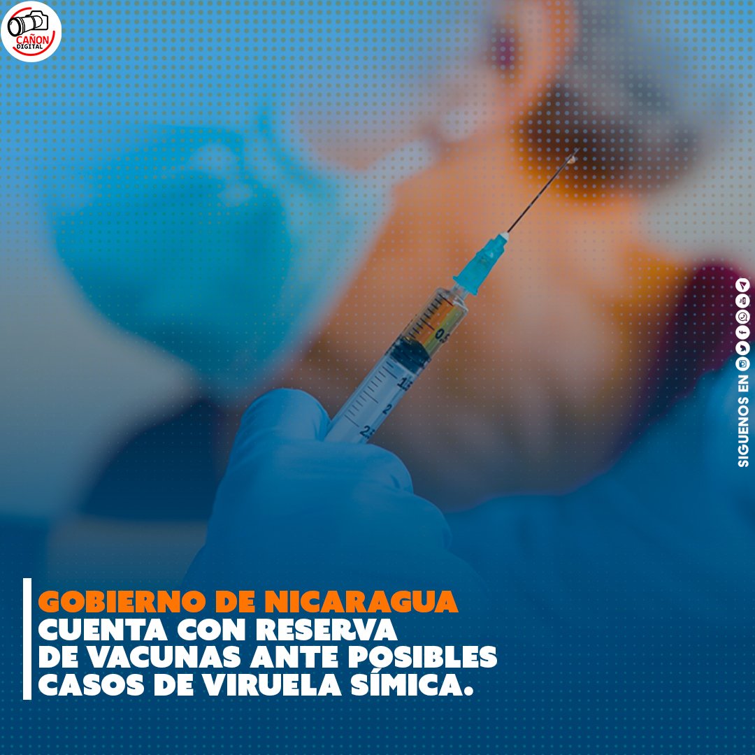 La Vicepresidenta Compañera Rosario Murillo, anunció que como parte de la preparación ante posibles casos del virus de la viruela símica, Nicaragua cuenta con una reserva de vacunas donadas por la Federación de Rusia.  

#Nicaragua