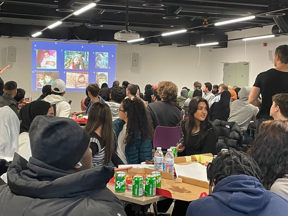 MrsGingerLawyer's tweet photo. Congrats @lawsocaston on your 1st social event last of 22/23: the annual ‘Pizza Party + Quiz’

Brilliant turn out from @LSSatALS @AstonLawSchool students + staff - thanks to all who made it &amp; think fun was had by all!

The ‘Guess your lecturer’ baby picture round was a winner 😉 https://t.co/JJa9vkQghu