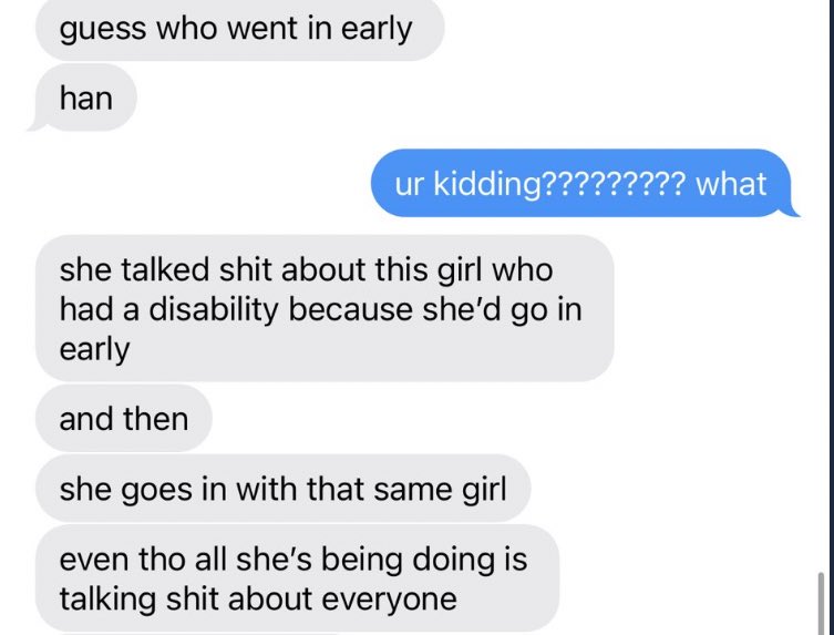 s1ncesunday's tweet photo. for context of my previous tweet: @remschild its extremely weird to me that you will go our of your way to express your annoyance that those with disabilities get let into a venue early. it’s disgusting and just flat out ableist and weird?? https://t.co/GlEMVlHBW4