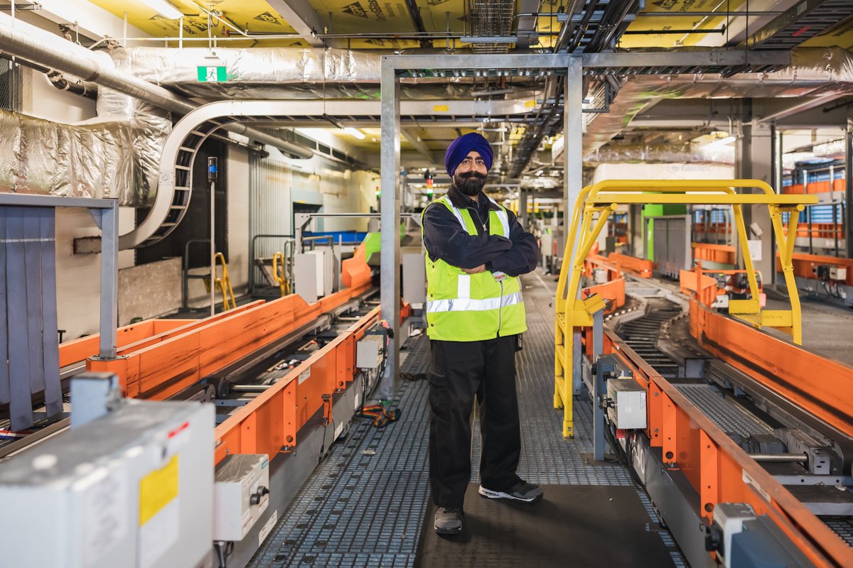 yvrairport's tweet photo. Baggage operations really is a team sport – from the design and installations of our systems to the skilled trades that maintain them. Meet one of our very own, Baggage System Supervisor, Dalbir Taggar. Dalbir is a Red Seal certified Electrician and has been with YVR since 2007. https://t.co/SEQ3EqWqZ1