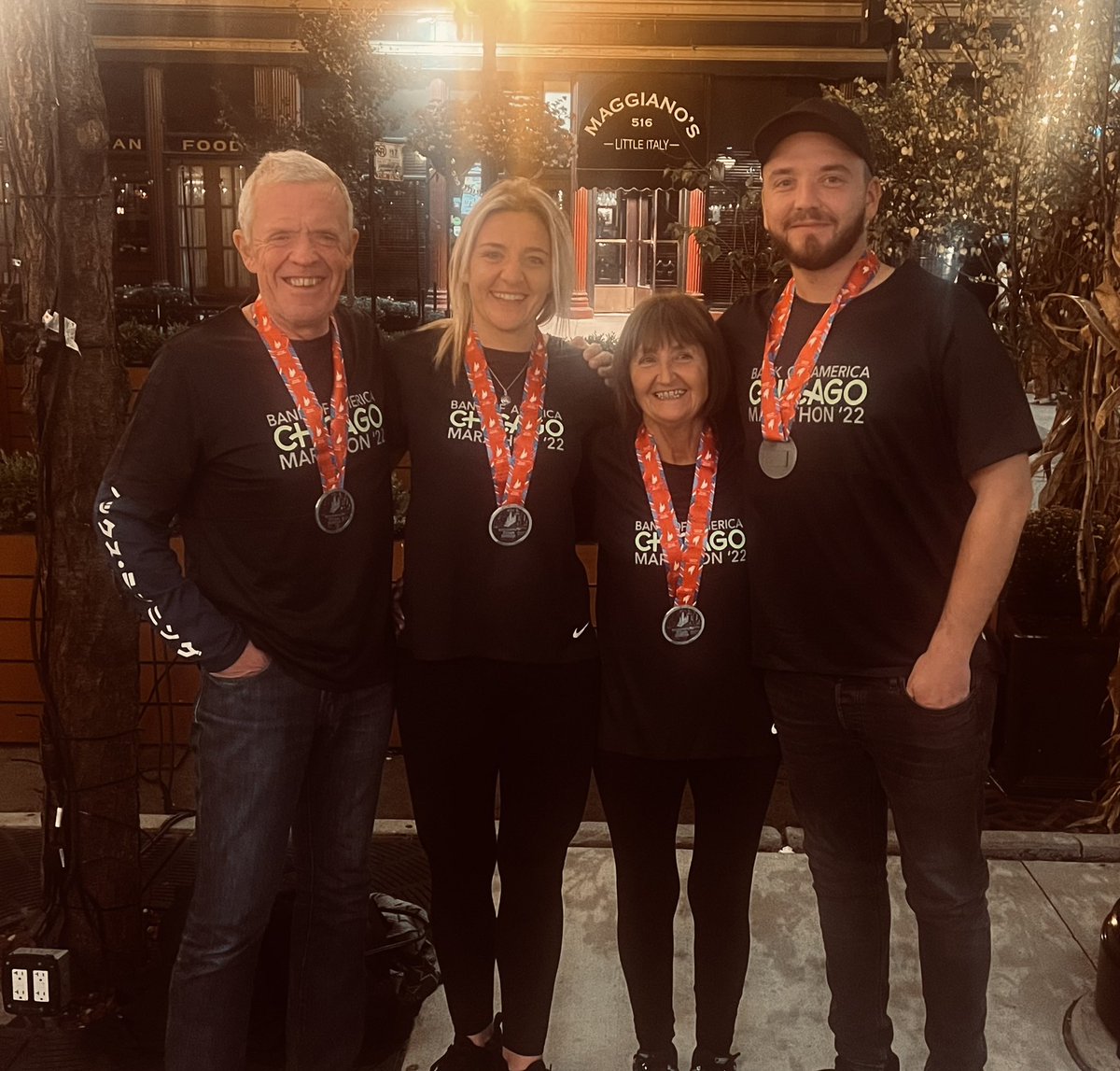 So special to finish <a href="/ChiMarathon/">Chicago Marathon</a> with all my family. No PB’s today but so much to celebrate and as always thank you to <a href="/parkrun/">parkrun 🌳</a> - whether you start as a walker or runner, who knows where it will take you and those around you.