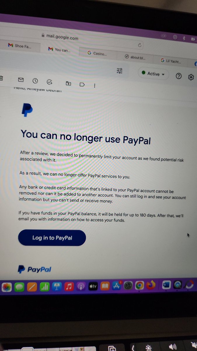 My final blow from @PayPal @AskPayPal #boycottpaypal