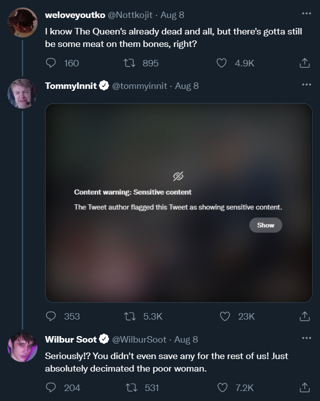 RealNjjeppson's tweet photo. Okay, I was 100% on board at first, but I think yall are taking "eat the rich" a little too literally... https://t.co/qkUDjFv3nD