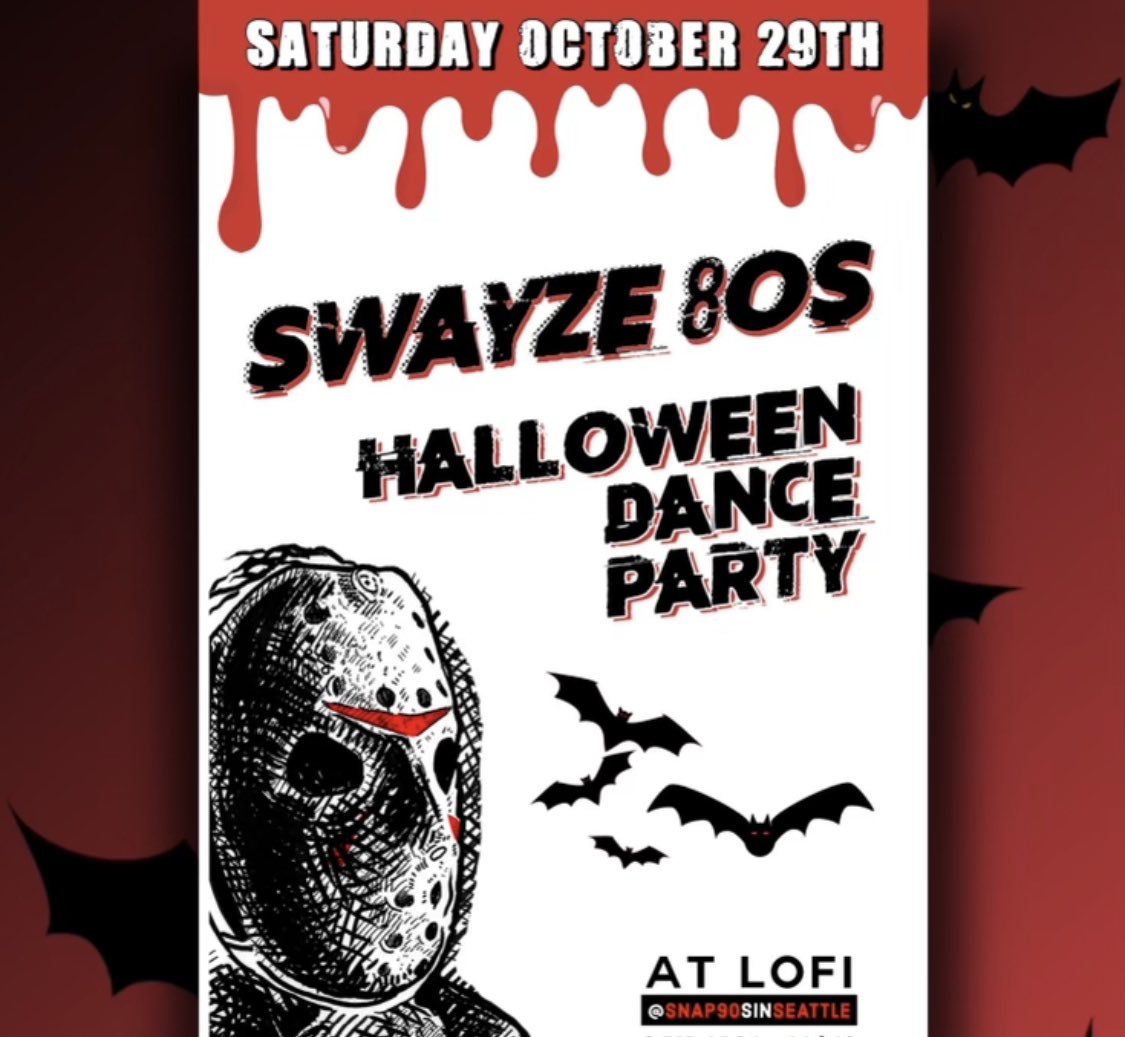 Sat Oct 29 Swayze 80s Halloween Dance Party <a href="/lofiseattle/">Lo-Fi Performance Gallery</a> 🎃🎃🎃<a href="/TrashyTrashDJz/">Trashy Trash DJs</a> <a href="/ac_lewis/">AC Lewis</a> <a href="/chipbrokaw/">DJ Colin Jones</a> <a href="/introcut/">introcut</a> 9pm $15 Event link… facebook.com/events/s/oct-2…