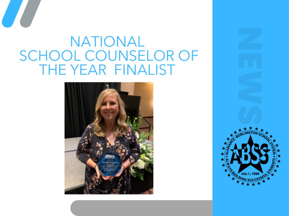 BEJ Counselor Named National Counselor of the Year Finalist  abss.k12.nc.us/article/870302…