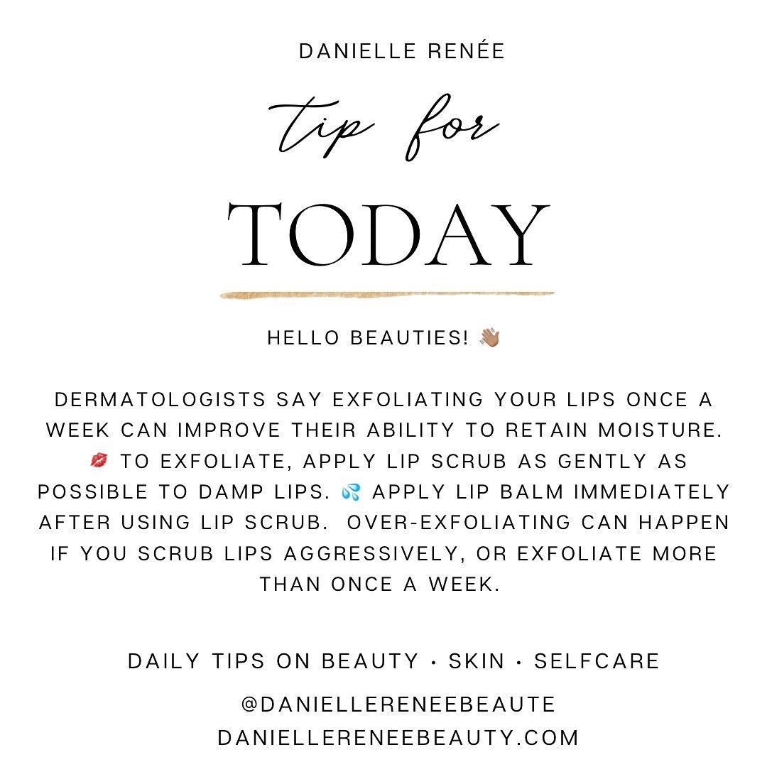 dani_dials's tweet image. Once a week is the rule of thumb when using lip scrub. 💋 See blog: daniellereneebeauty.com/post/weekly-li…

#tipoftheday #beautytips #skintips