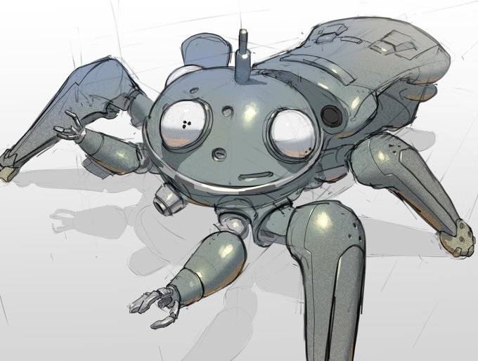 攻殻機動隊見始めた。タチコマかわいすぎー 