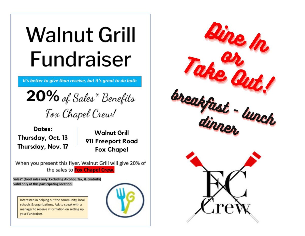 foxchapelcrew's tweet photo. Make dinner tomorrow easy peasy and get the added benefit of helping the crew!! https://t.co/5iuFEyh0vR