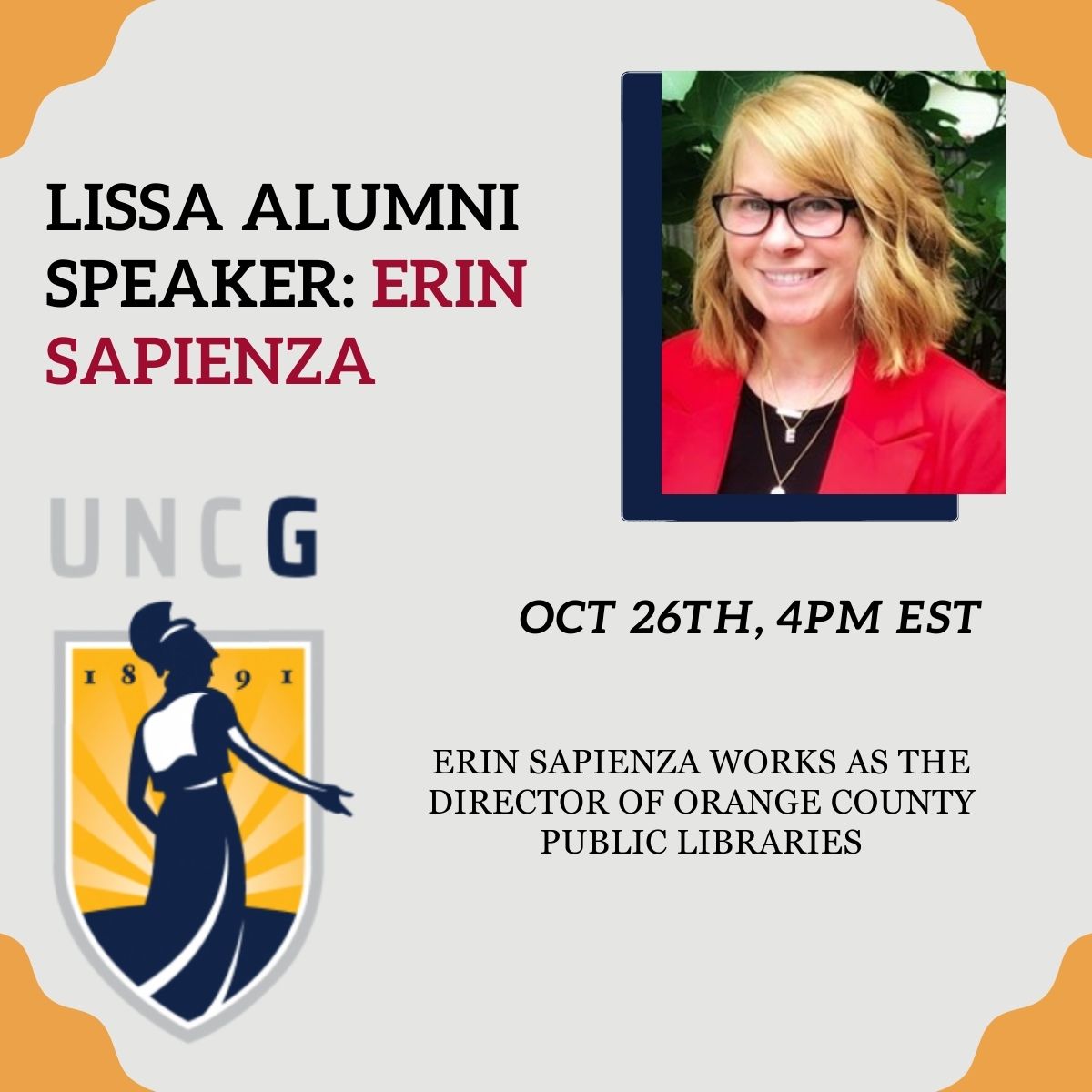 That time of the month again! We'll be having our normal meeting at 7pm est this Sunday! We're also happy to announce Erin Sapienza will be our Alumni Speaker on Oct 26th! It'll on zoom at 4pm EST.