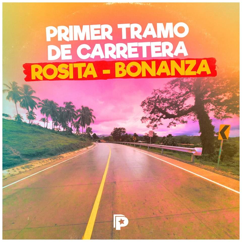 Comienza la construcción de la carretera Rosita-Bonanza #2022PuebloVictorioso