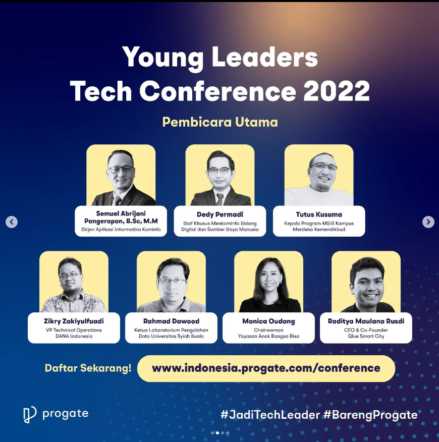 lokerit_01's tweet photo. Beli tiketnya sekarang, selagi masih EARLY BIRD.

Harga mulai dari Rp. 20.000 untuk General Pass, disini: https://t.co/Krx04kJNfB

Jadwal conference: 29 - 30 Oktober 2022

Yuk #jaditechleader #barengprogate di conference ini!

Informasi lebih lanjut, bisa hubungi @progateid https://t.co/VRVVE67gkj