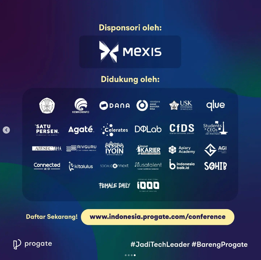 lokerit_01's tweet photo. Beli tiketnya sekarang, selagi masih EARLY BIRD.

Harga mulai dari Rp. 20.000 untuk General Pass, disini: https://t.co/Krx04kJNfB

Jadwal conference: 29 - 30 Oktober 2022

Yuk #jaditechleader #barengprogate di conference ini!

Informasi lebih lanjut, bisa hubungi @progateid https://t.co/VRVVE67gkj