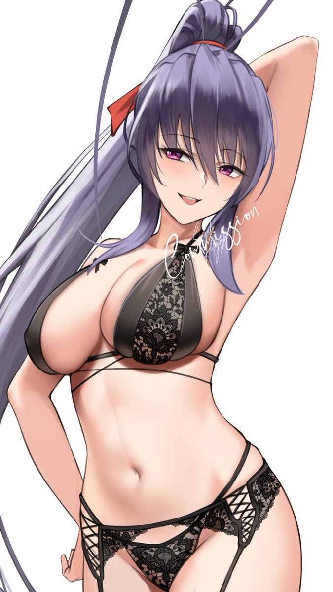 “Oh my, Rias! You look so cute, I believe I have a similar thing to wear, let me go change”

Akeno left the room to change into something more sexy. After a few minutes, she returned in some back lingerie 

“How do I look?”