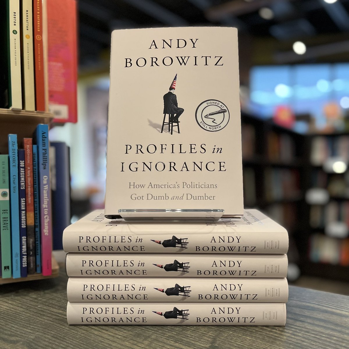 Still North Books & Bar (@stillnorthbooks) on Twitter photo 🖊‼️SIGNED COPIES‼️🖊 We have lots of freshly signed copies of <a href="/BorowitzReport/">Andy Borowitz</a>’s new book PROFILES IN IGNORANCE here at the shop. Nationwide shipping for $3.
Snag a copy here: stillnorthbooks.com/book/978166800… 🖊‼️SIGNED COPIES‼️🖊 We have lots of freshly signed copies of <a href="/BorowitzReport/">Andy Borowitz</a>’s new book PROFILES IN IGNORANCE here at the shop. Nationwide shipping for $3.
Snag a copy here: stillnorthbooks.com/book/978166800…