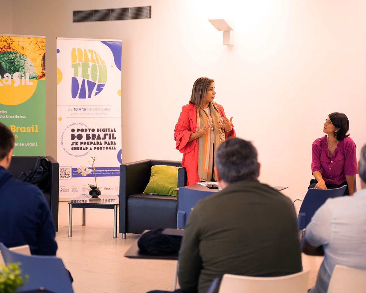 porto_digital's tweet photo. No segundo dia de #BrazilTechDays e #AveiroTechWeek, na terça-feira, tivemos algumas conversas e debates bem interessantes. Logo pela manhã, conhecemos mais sobre os serviços e apoios disponibilizados pela AIDA – Associação Industrial e Comercial de Aveiro. + https://t.co/13AjJpUh32