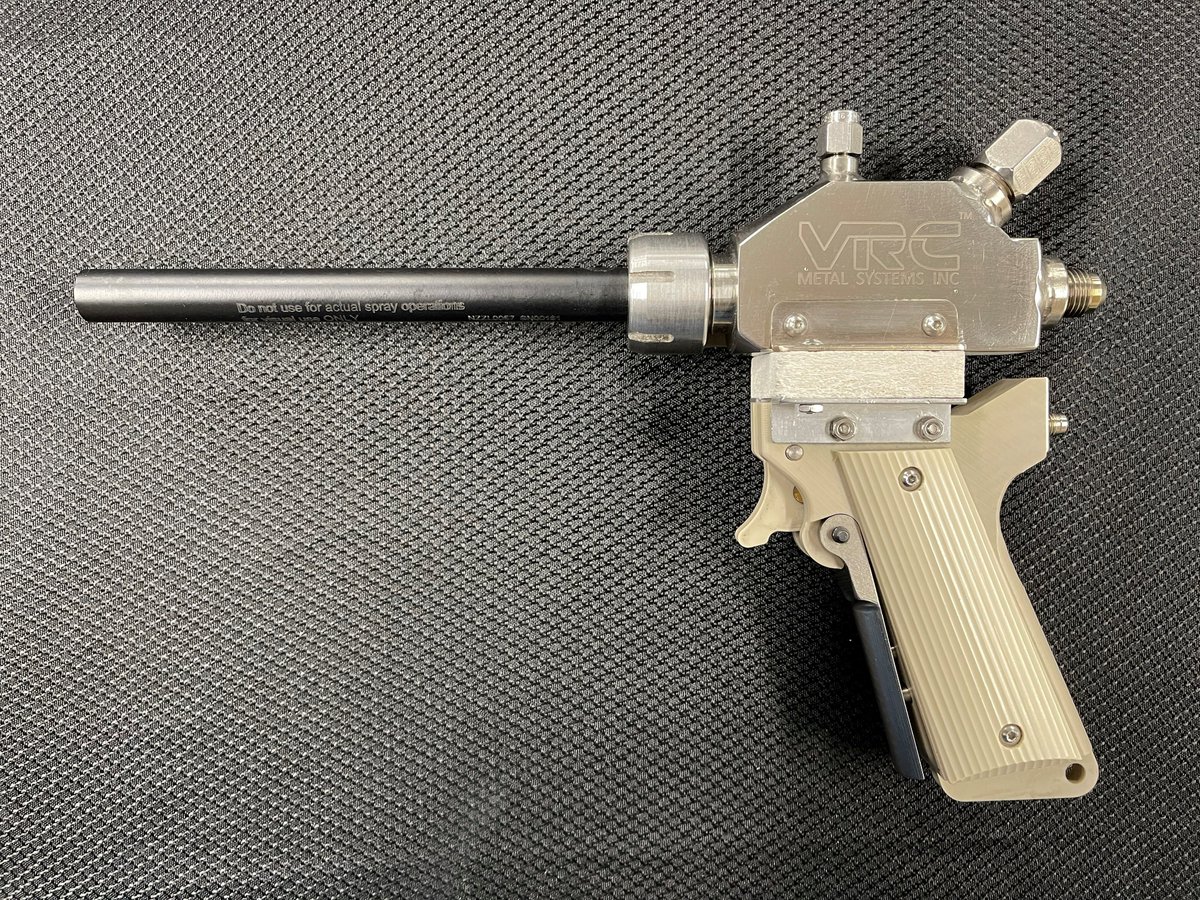 The VRC®Dragonfly™ high-pressure, modular cold spray system is designed to fit into small areas other systems cannot go. This is what sets us apart from our competition. Oh yeah, we also have a hand-held applicator that only weighs 4.4 pounds (2 kg). #coldspray #vrcmetalsystems