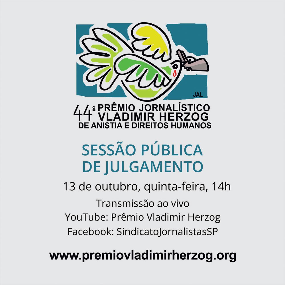 premioherzog's tweet photo. 🏆 Galera, é amanhã durante a Sessão Pública que saberemos os vencedores das sete categorias do Prêmio Jornalístico Vladimir Herzog de Anistia e Direitos Humanos. 

📍A Sessão inicia às 14 horas no Espaço Vladimir Herzog do Sindicato dos Jornalistas de São Paulo. https://t.co/LnHzXKE6e4